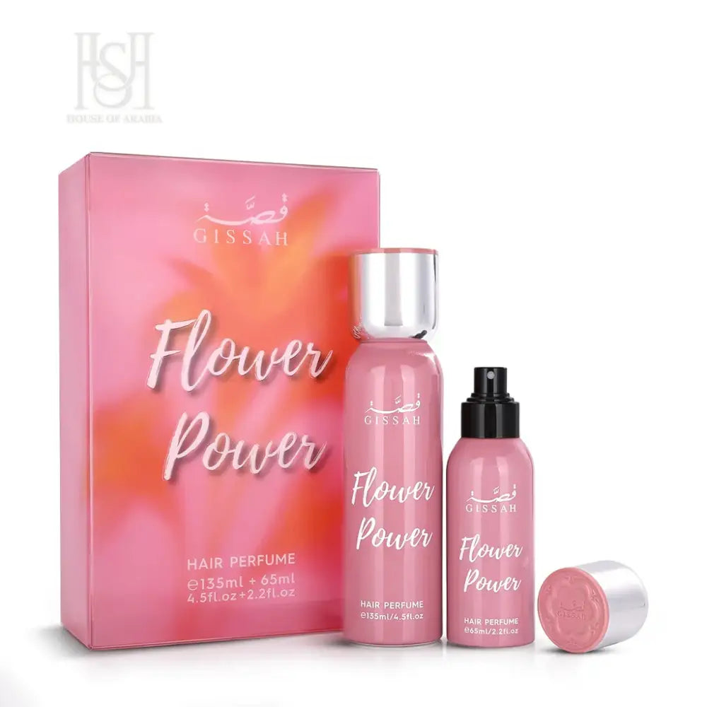 Flower Power (135ml + 65ml) Hair Perfume Set by Gissah Fragrances