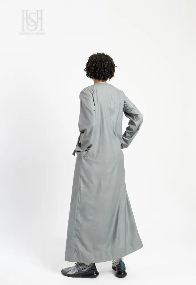 Men’s Emirati Thobe - Steel Grey