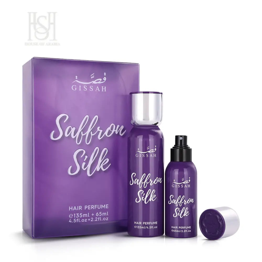 Saffron Silk Set(135ml + 65ml) Unisex Hair Mist by Gissah Fragrances