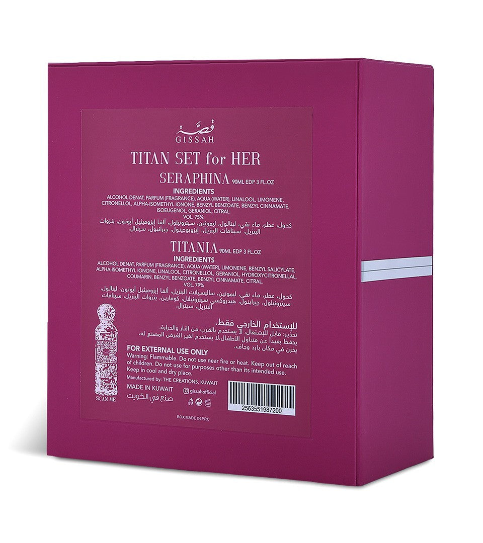 Titan Set (2x90ml) For Her by Gissah Fragrances