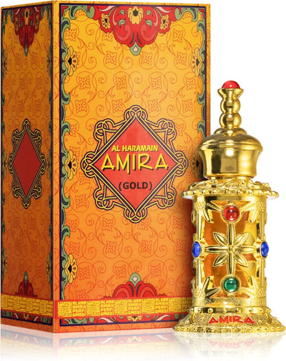 Amira Gold 12ml Perfume Oil by Al Haramain Arabian Oriental Sweet Floral Attar