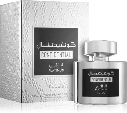 Confidential Platinum 100ml EDP For Him by Lattafa 100ml