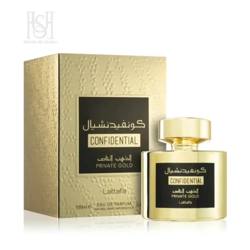 Confidential Private Gold EDP Unisex 100ml by Lattafa 100ml