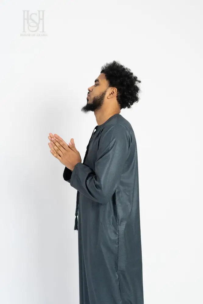 Men’s Emirati Thobe - Grey Teal