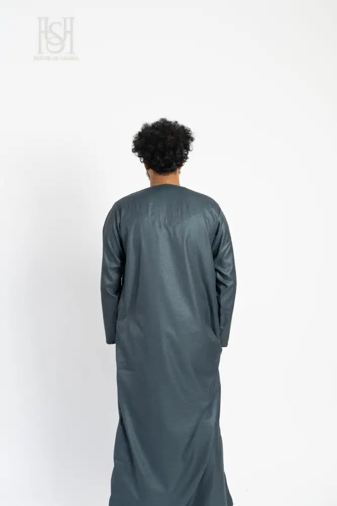 Men’s Emirati Thobe - Grey Teal