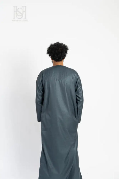 Men’s Emirati Thobe - Grey Teal
