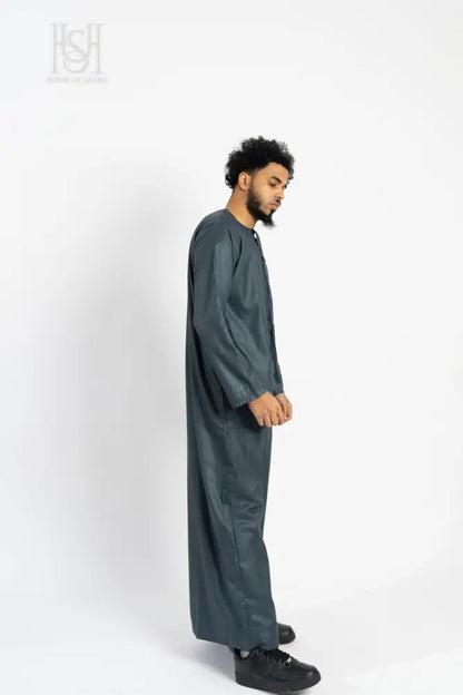 Men’s Emirati Thobe - Grey Teal