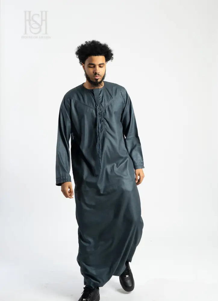 Men’s Emirati Thobe - Grey Teal