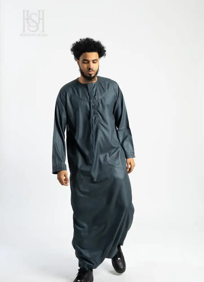 Men’s Emirati Thobe - Grey Teal