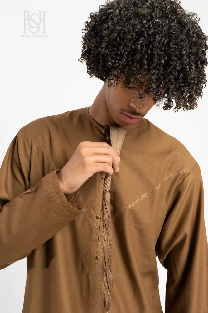 Men’s Emirati Thobe - Mocha Brown