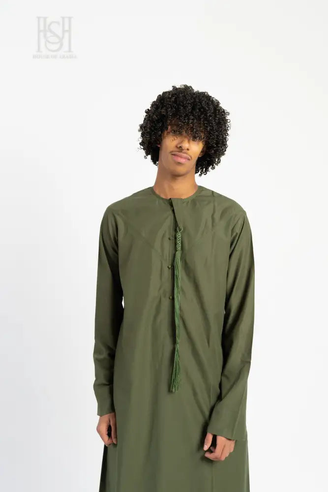 Men’s Emirati Thobe - Olive Green