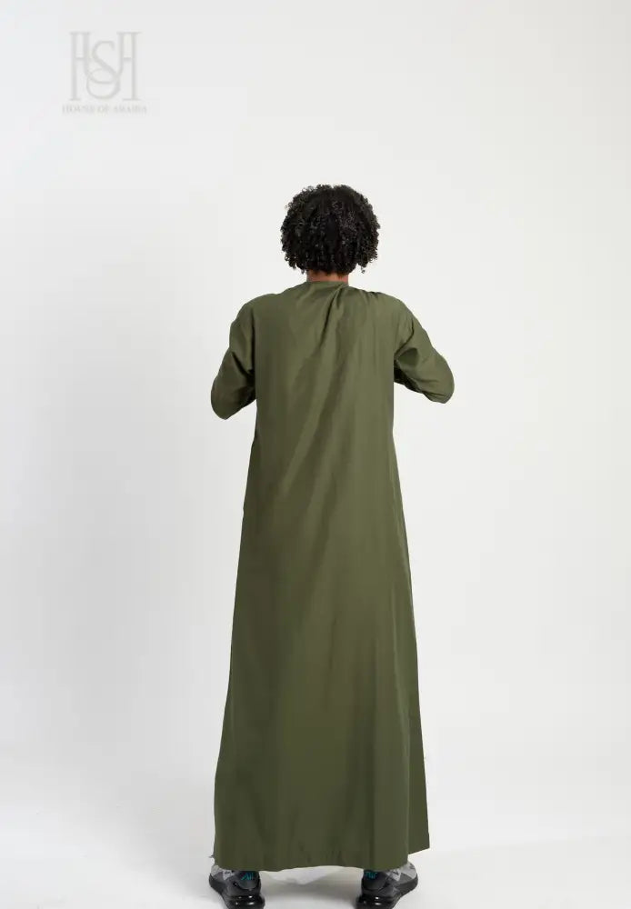 Men’s Emirati Thobe - Olive Green