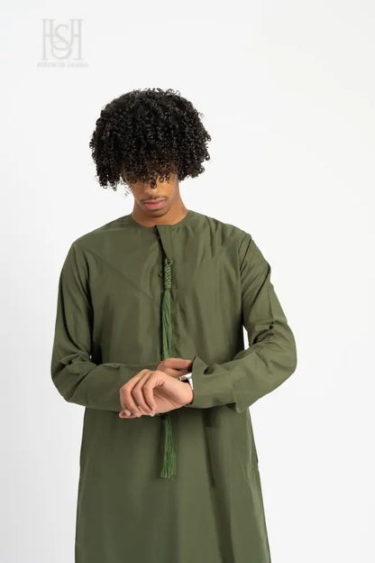 Men’s Emirati Thobe - Olive Green