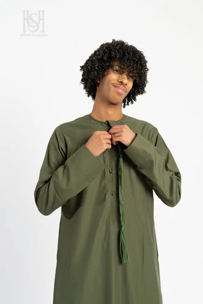 Men’s Emirati Thobe - Olive Green