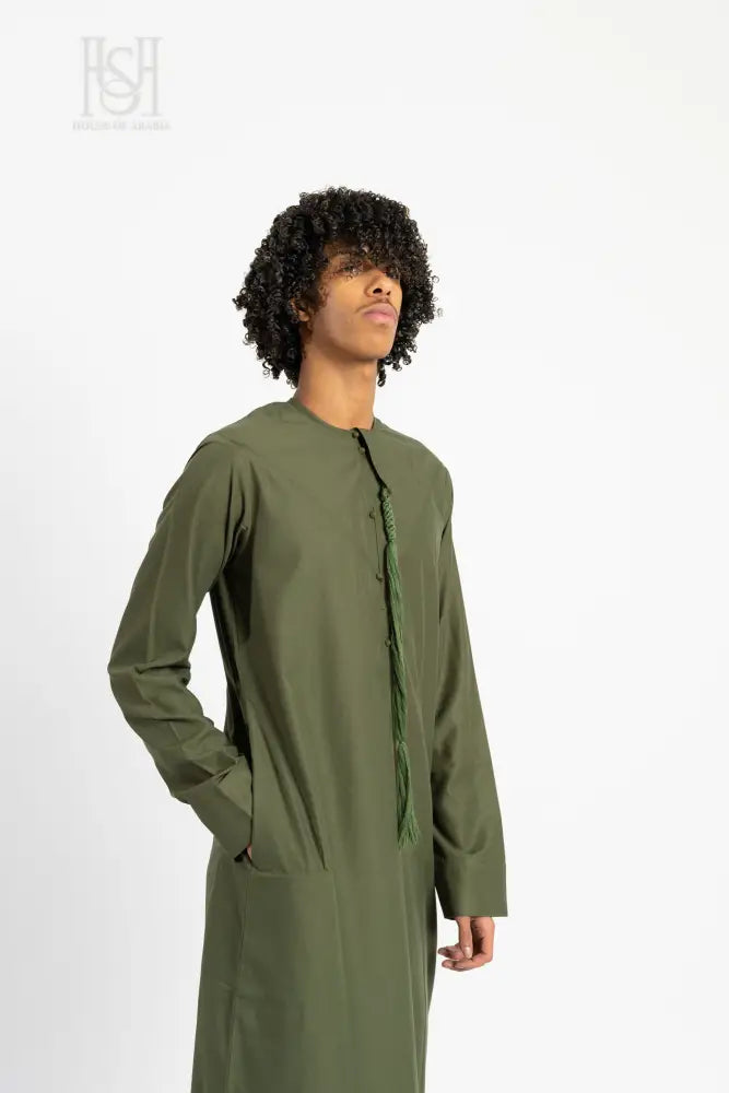 Men’s Emirati Thobe - Olive Green