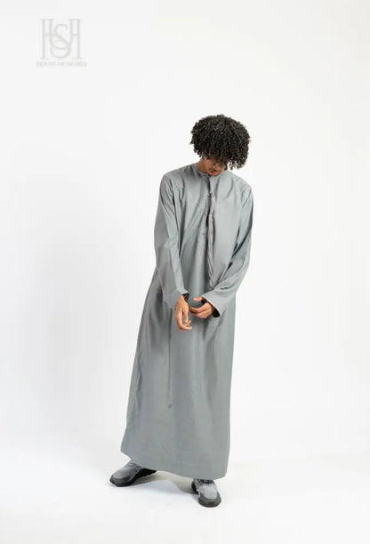 Men’s Emirati Thobe - Steel Grey