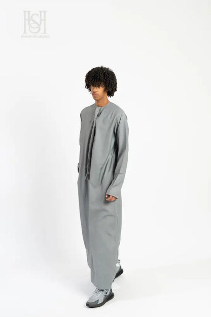 Men’s Emirati Thobe - Steel Grey