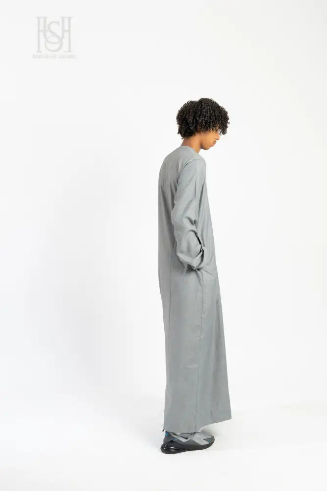 Men’s Emirati Thobe - Steel Grey