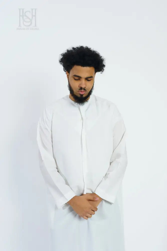 Men’s Emirati Thobe - White with Tassel