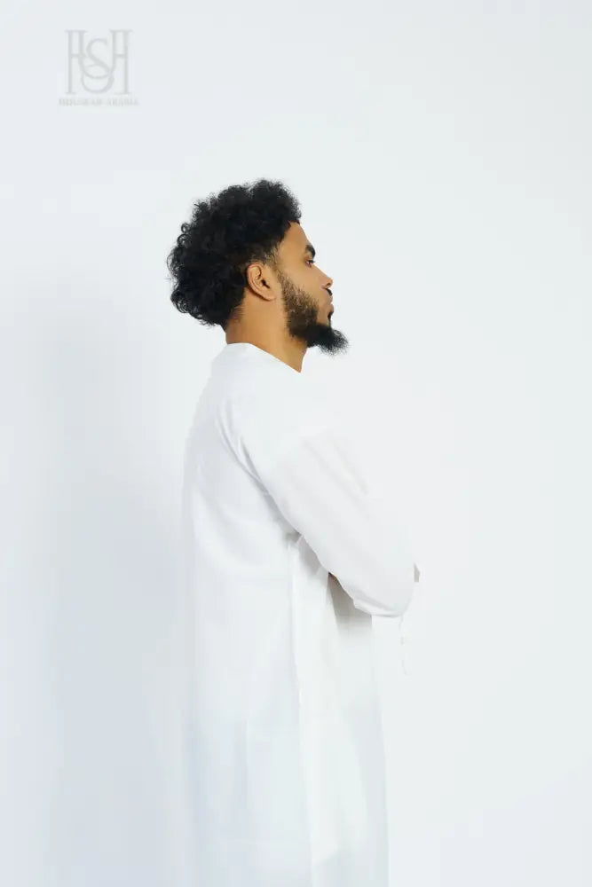 Men’s Emirati Thobe - White with Tassel