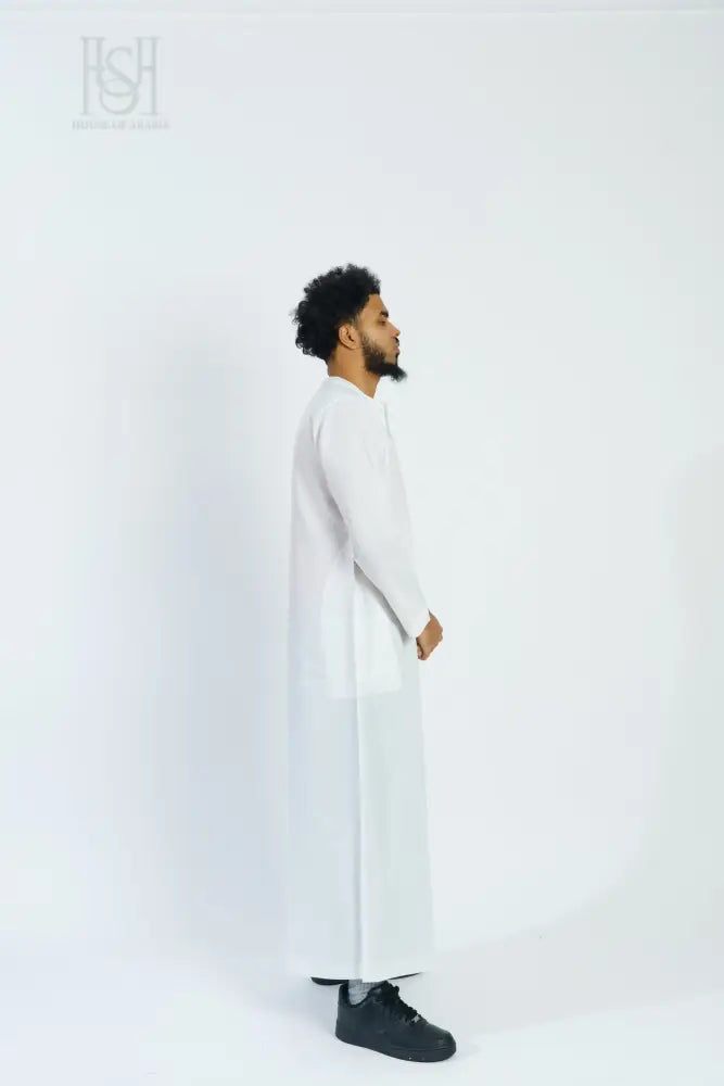 Men’s Emirati Thobe - White with Tassel