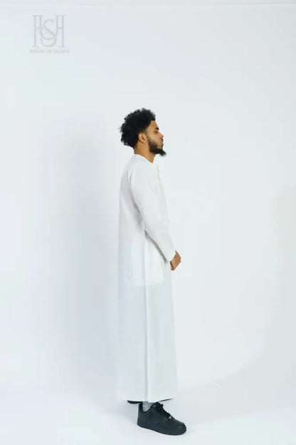 Men’s Emirati Thobe - White with Tassel