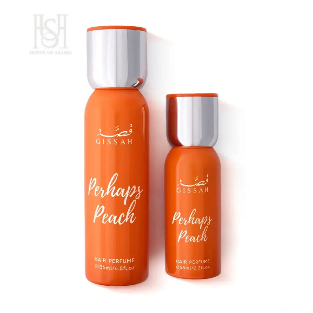 Perhaps Peach Set(135ml + 65ml) Unisex Hair Mist by Gissah Fragrances