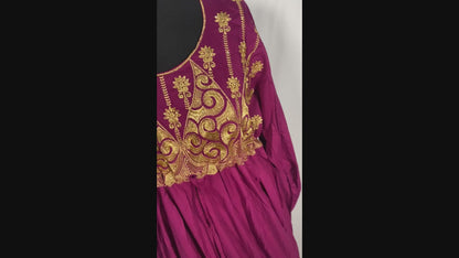 Regal Aubergine Kaftan