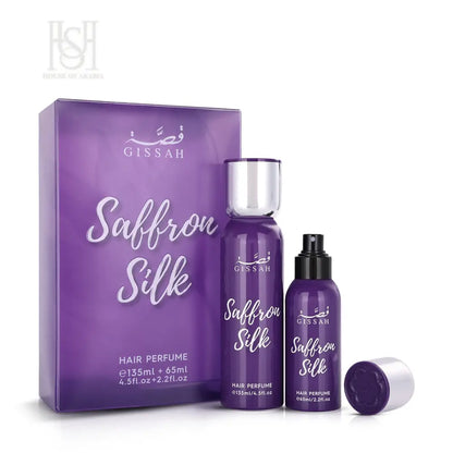 Saffron Silk Set(135ml + 65ml) Unisex Hair Mist by Gissah Fragrances