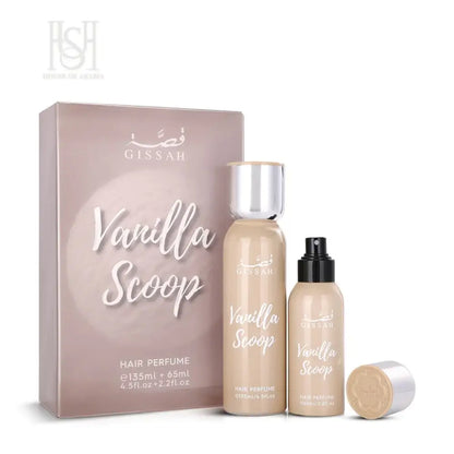 Vanilla Scoop Set(135ml + 65ml) Unisex Hair Mist by Gissah Fragrances